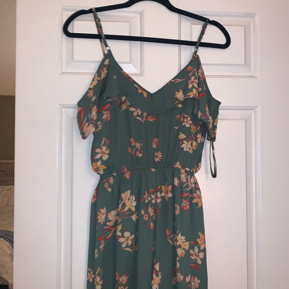 Green floral jumpsuit